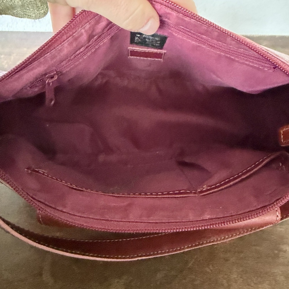 VTG Wilsons Italian Leather Pelle Studio Y2K Hobo Shoulder Bag Red Retro - Picture 9 of 11
